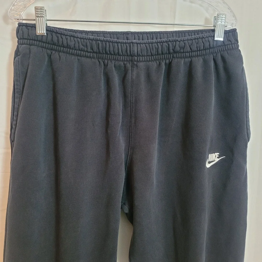 Nike Mens XL Sportswear Club Fleece Joggers Black Sweatpants Sporty Athleisure